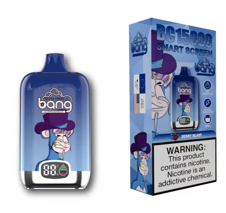 Bang Vape Digital Smart Screen 15000 Puffs Vape - Berry Blast: Täydellinen valinta moderniin höyryttelyyn Suomessa