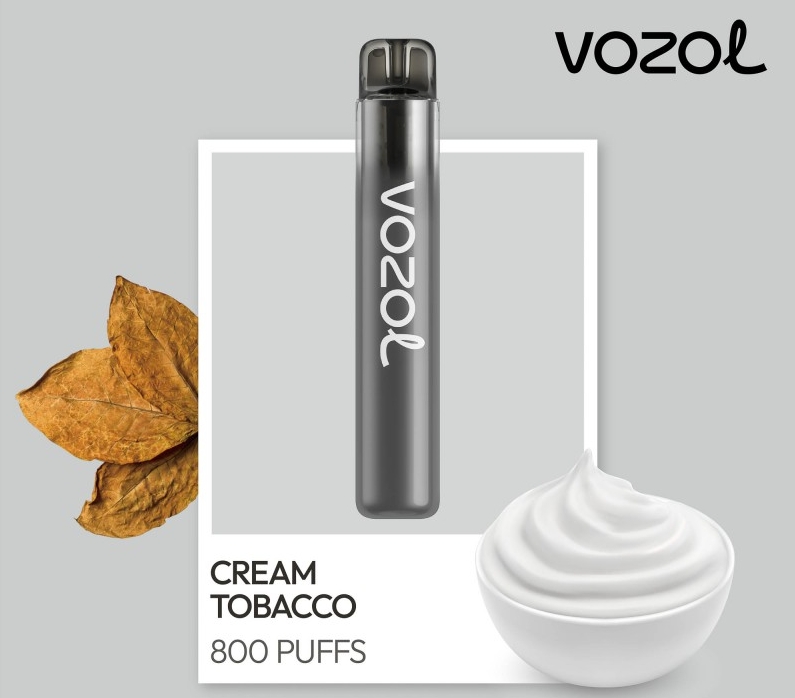 VOZOL NEON 800 Puffs Vape - kerma tupakka: Tyylikäs ja maukas valinta Suomen vaperille