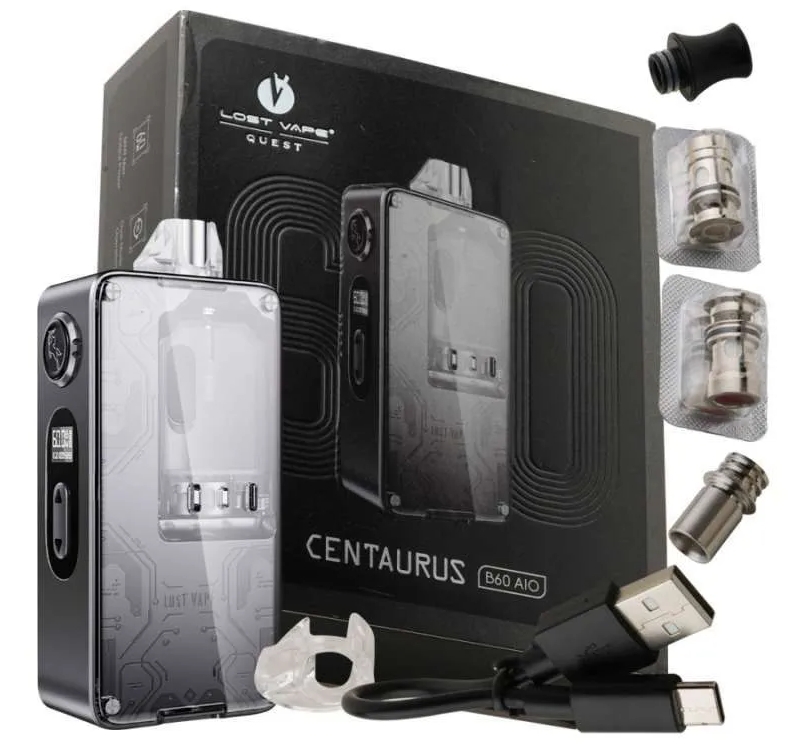 Lost Vape Centaurus B60 AIO Kit Vape - cyber musta: Tyylikäs ja Monipuolinen Höyrytyskokemus